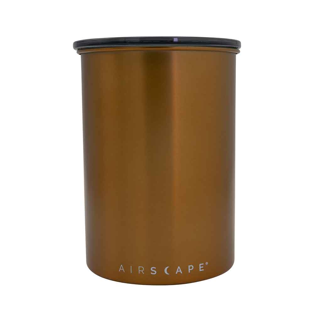 Airscape® Edelstahl-Aromabehälter mittel, messing gebürstet Airscape® Edelstahl-Aromabehälter mittel, messing gebürstet